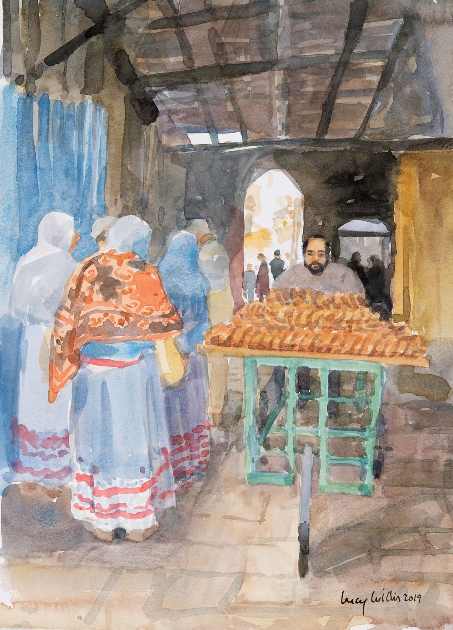 Bagel Seller in the Old City, Jerusalem by Lucy Willis