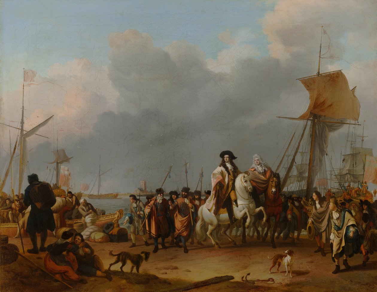 The Arrival of Stadholder-King Willem III in the Oranjepolder on 31 January 1691, 1692 by Ludolf Backhuysen