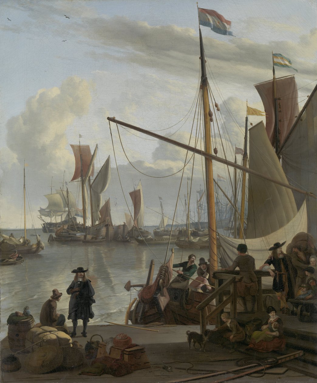 The IJ at Amsterdam, seen from the Mussel Pier, 1673 by Ludolf Backhuysen