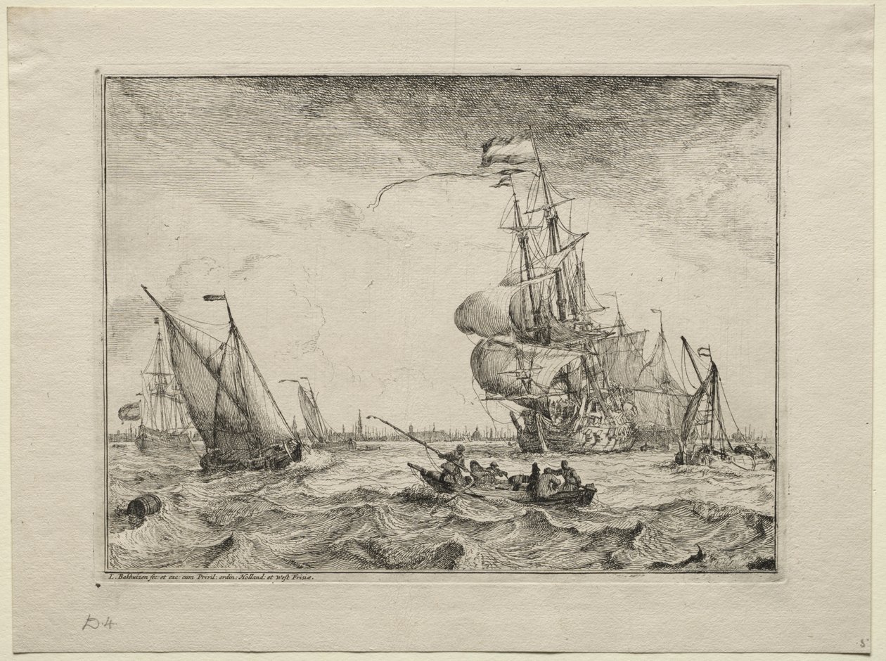 Ships Under Full Sail by Ludolf Backhuysen