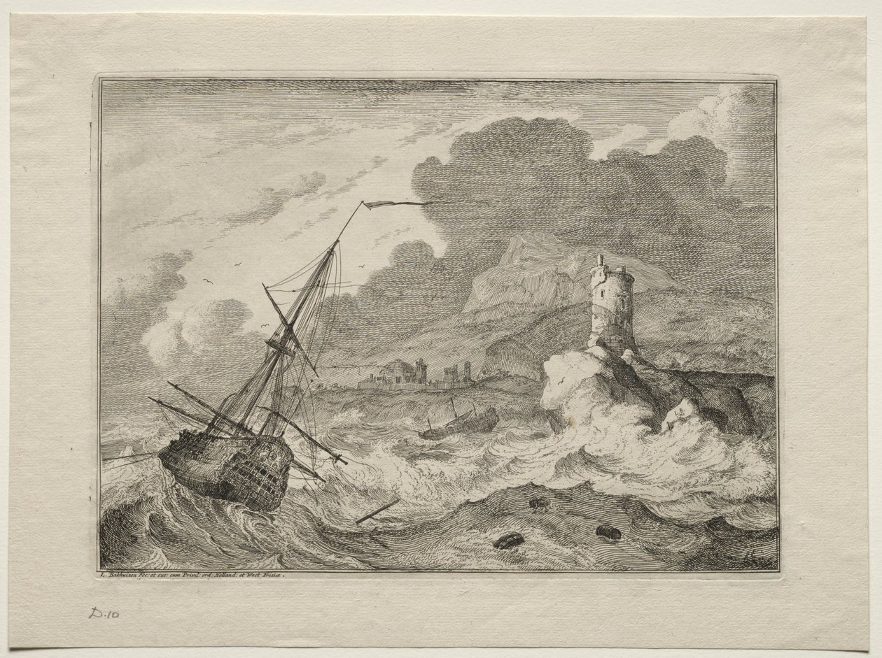 Storm at Sea, 1701 by Ludolf Backhuysen