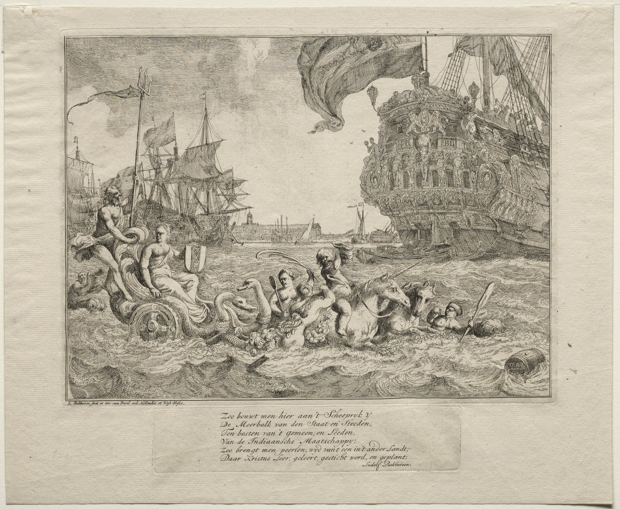 The Personification of Amsterdam Riding in Neptune