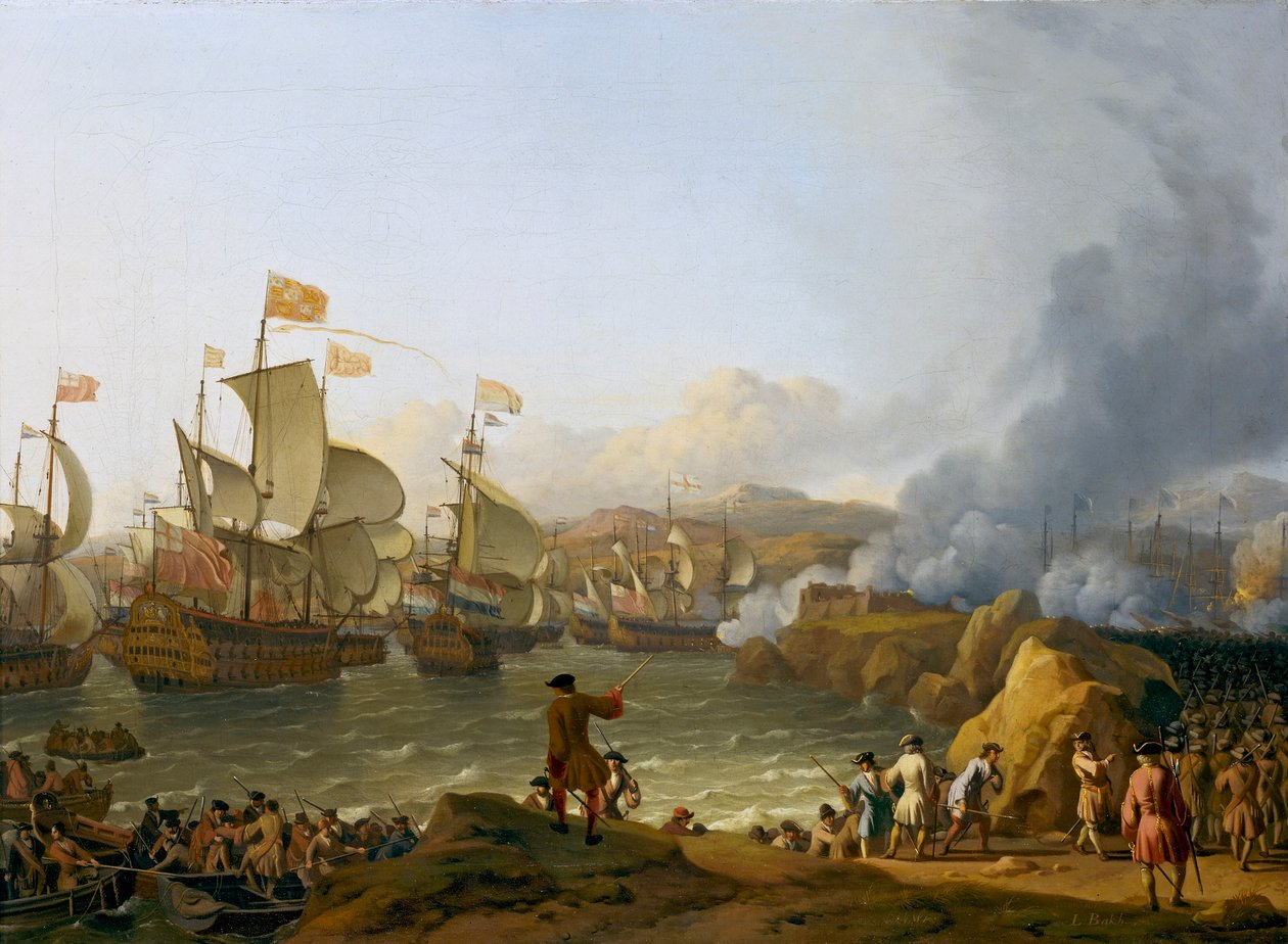 The Battle of Vigo Bay by Ludolf Bakhuizen