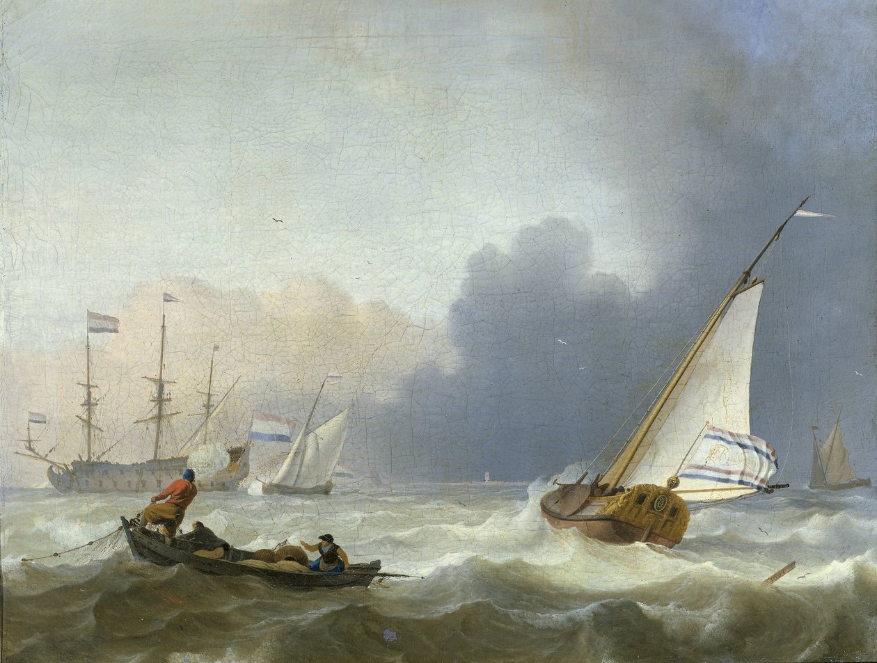 Rough Sea with a Dutch Yacht by Ludolf Bakhuysen