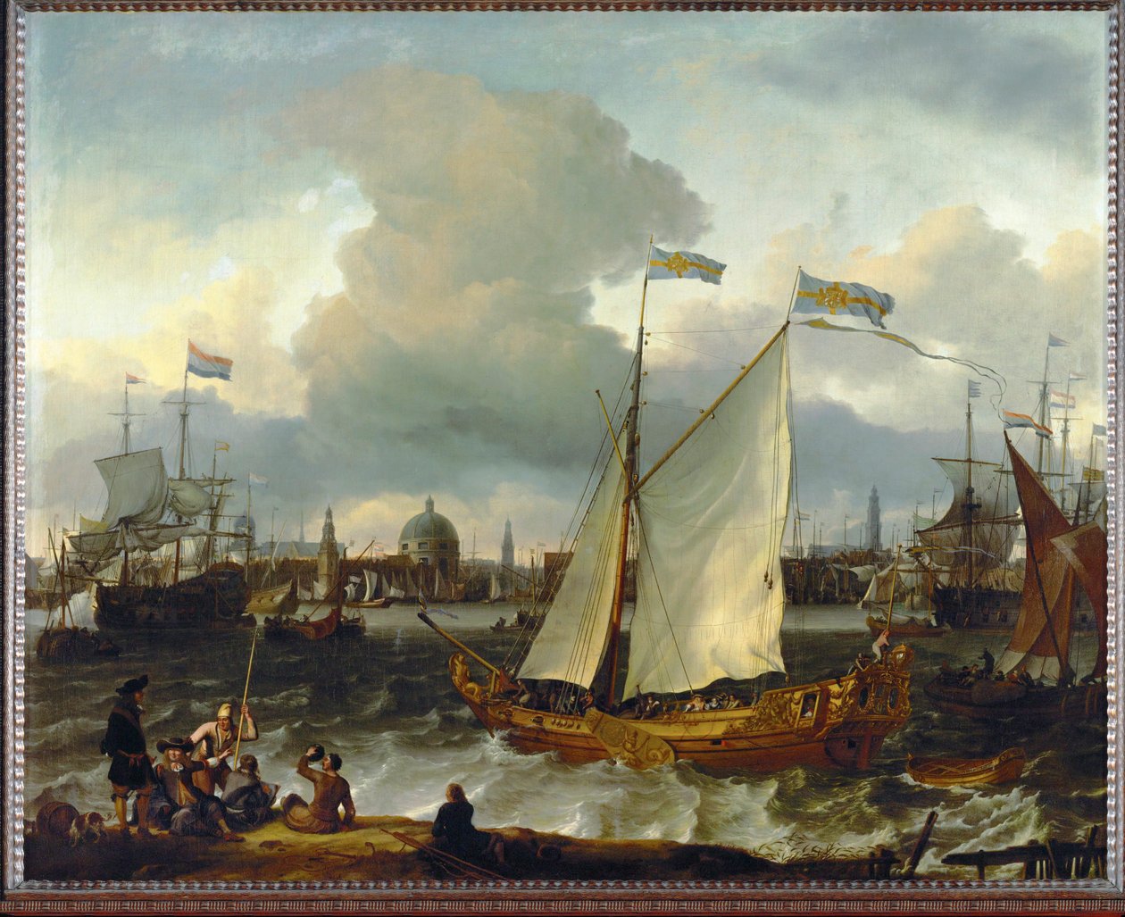 The Port of Amsterdam, Netherlands by Ludolf I Backhuyzen