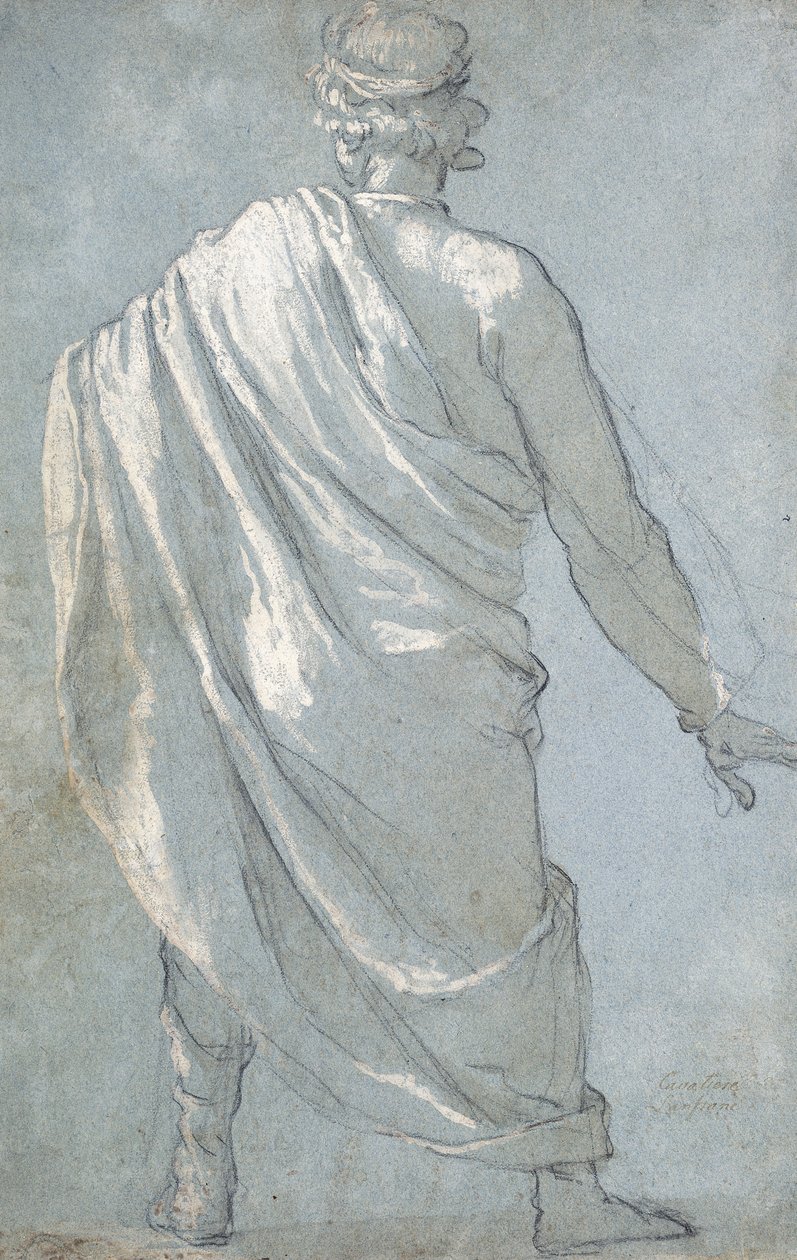 A Man Seen from Behind Wearing a Cloak by Ludovico Cardi Cigoli