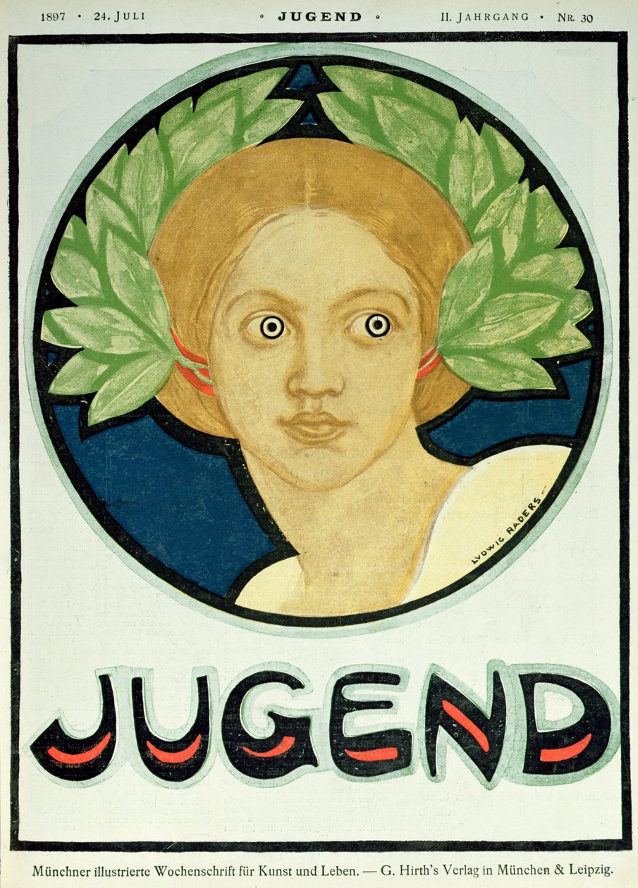 Young Woman with a Wreath of Laurel, Illustration from 