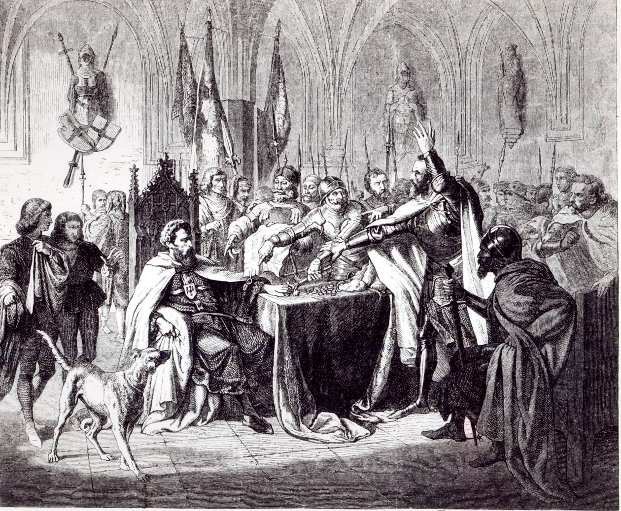 The Sale of the Castle of Marienburg in 1457 to King Casimir IV of Poland, 1854 by Ludwig Rosenfelder