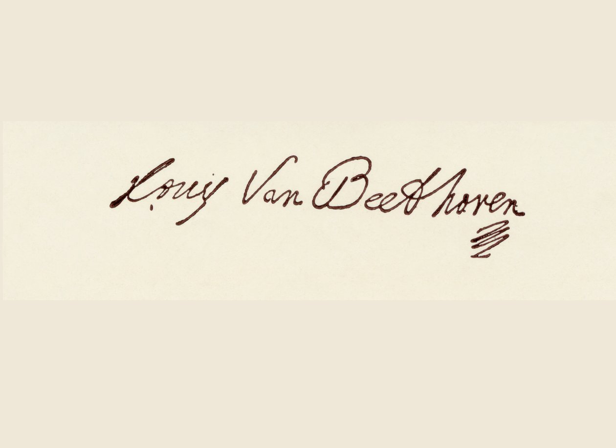 Signature of Ludwig van Beethoven by Ludwig van Beethoven