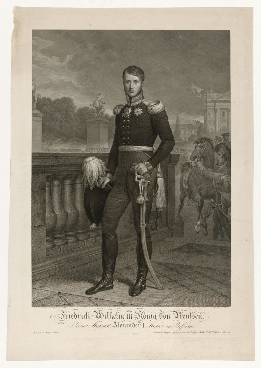 Friedrich Wilhelm III on the Place de la Concorde by Ludwig Buchhorn