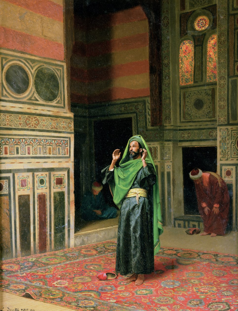 In the Mosque by Ludwig Deutsch