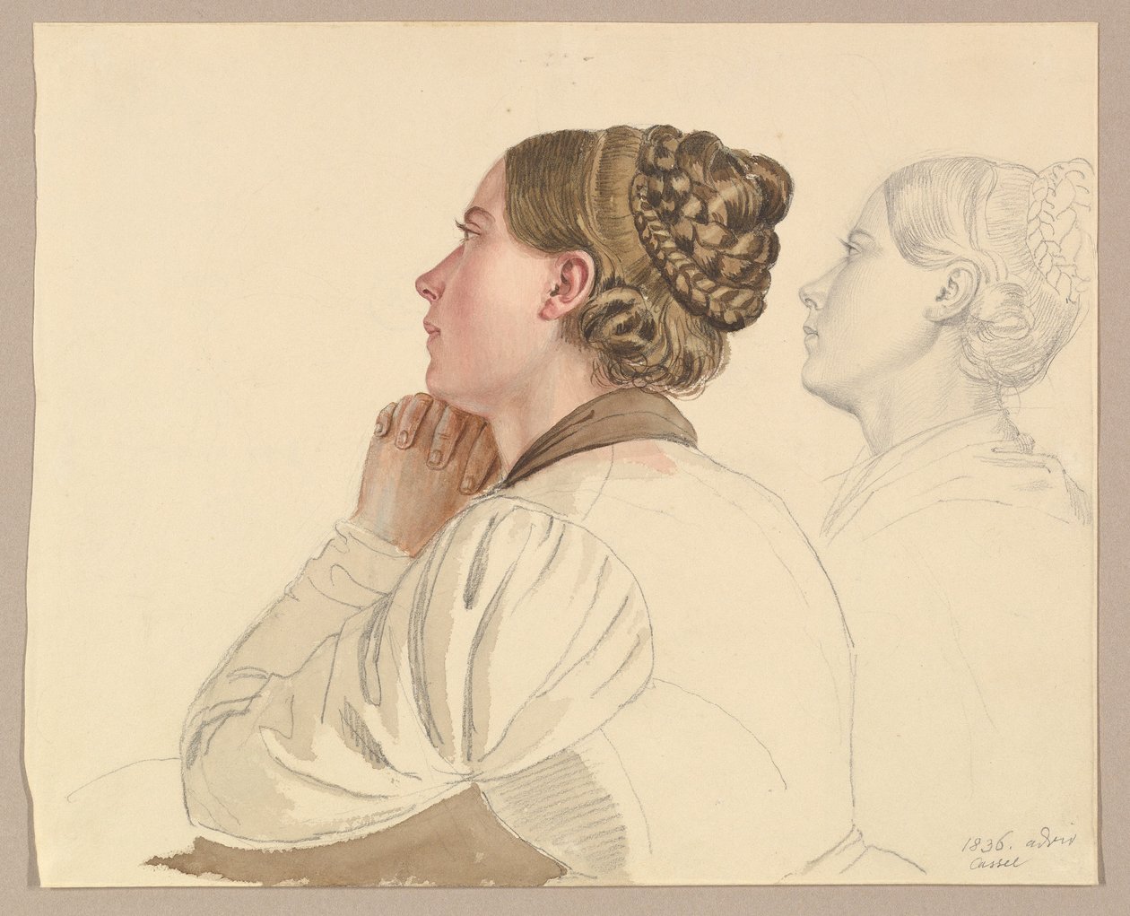 Studies of a Woman Praying by Ludwig Emil Grimm
