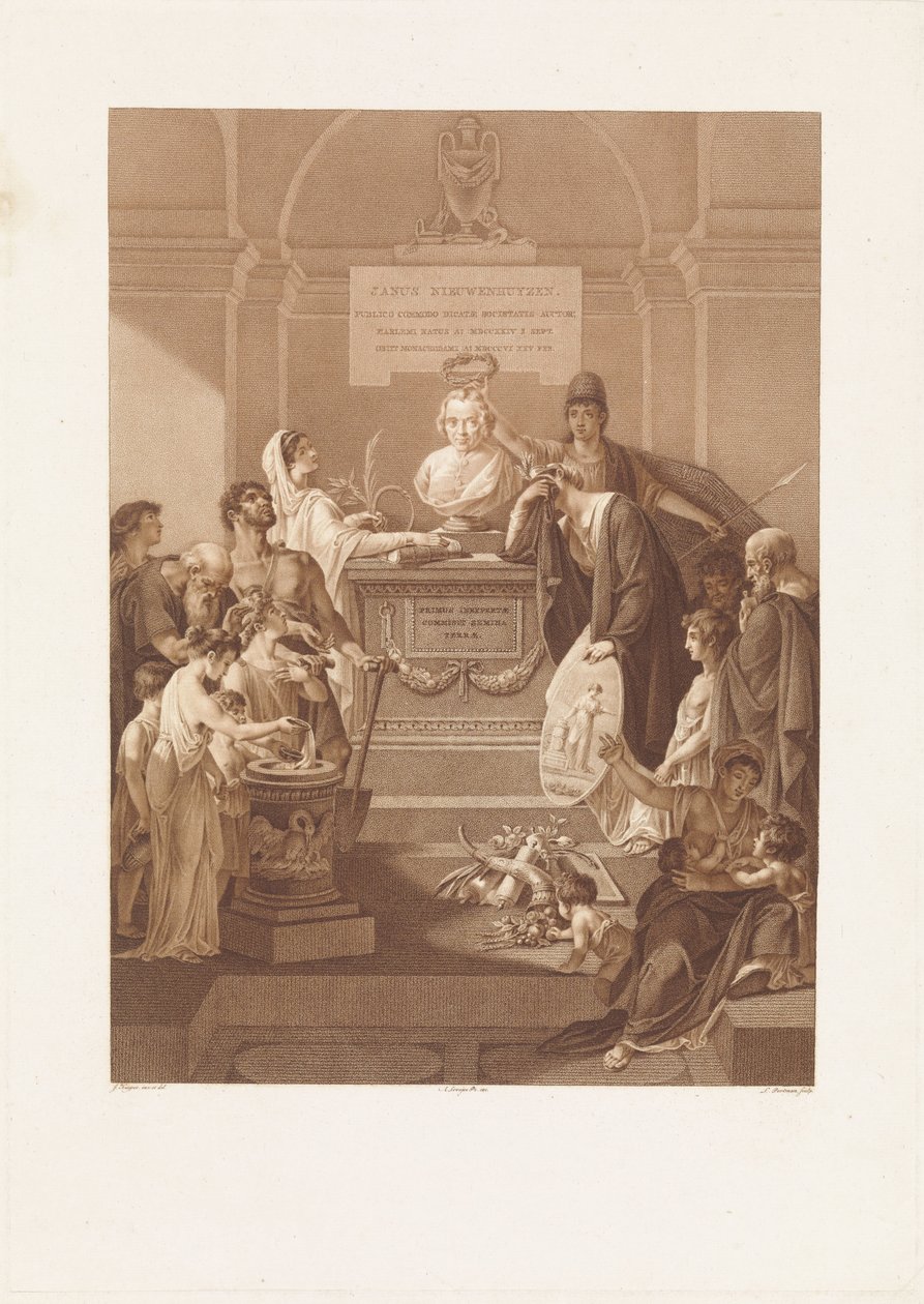 Allegorical Representation with Memorial Stone for Jan Nieuwenhuyzen, Deceased in 1806 by Ludwig Gottlieb Portman