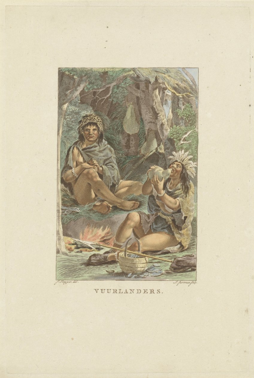 Inhabitants of Tierra del Fuego by Ludwig Gottlieb Portman
