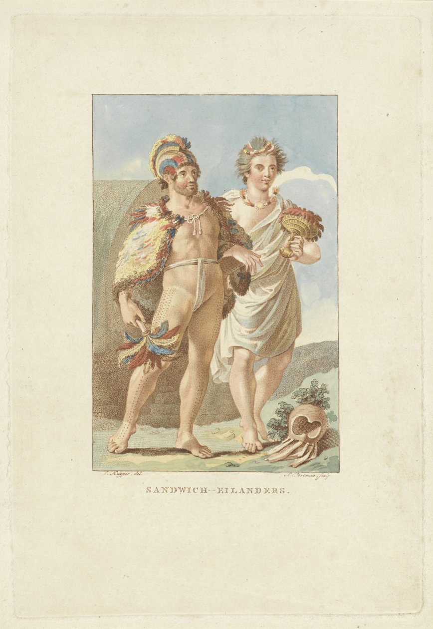 Inhabitants of the Sandwich Islands (Hawaii) by Ludwig Gottlieb Portman