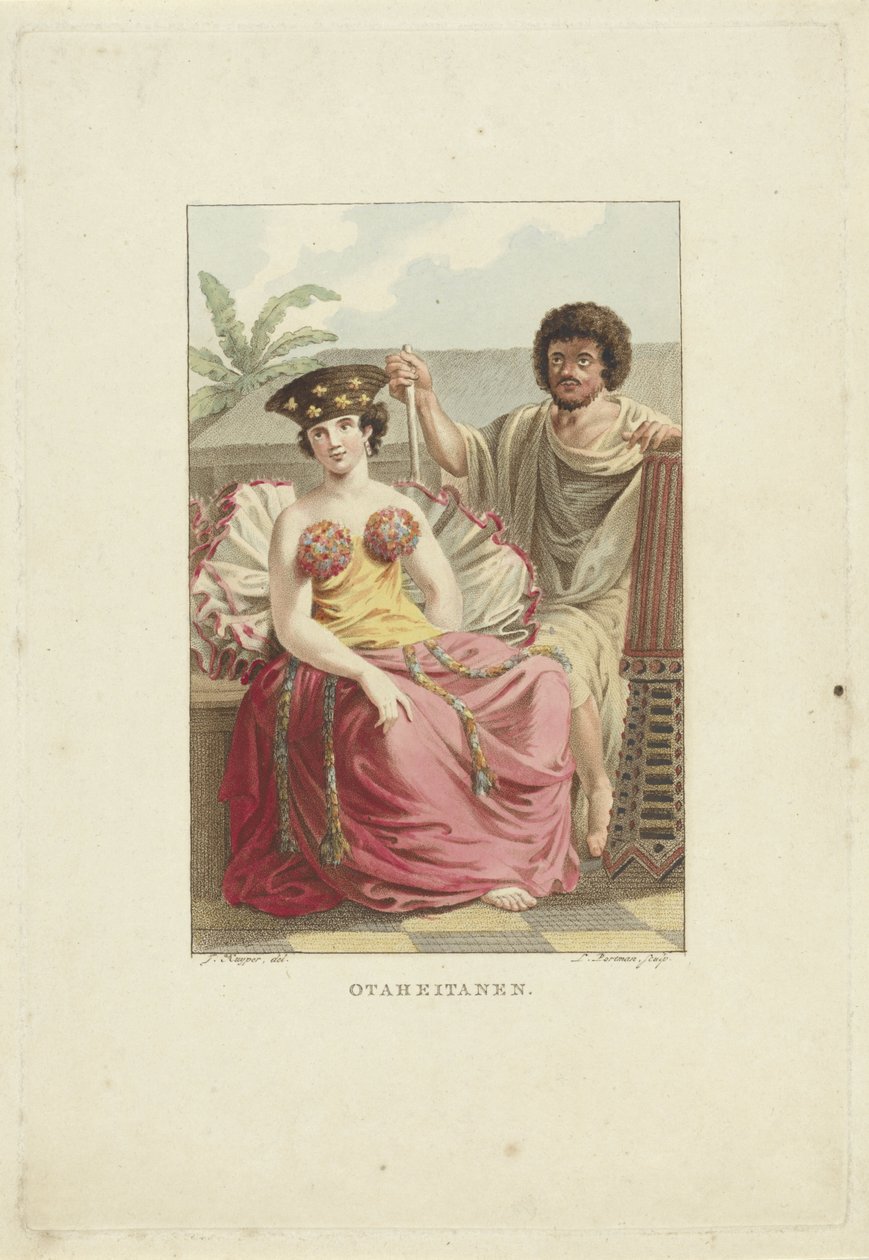 Inhabitants of the Island of Otaheite (Tahiti) by Ludwig Gottlieb Portman