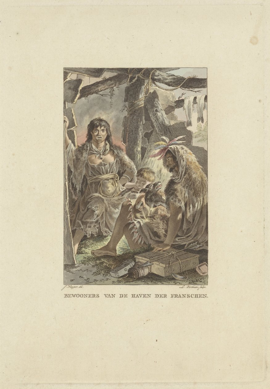 Family in Their Hut by Ludwig Gottlieb Portman