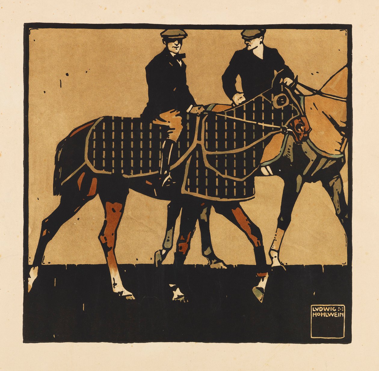 From the Portfolio Turf. Twelve horse racing images by Ludwig Hohlwein