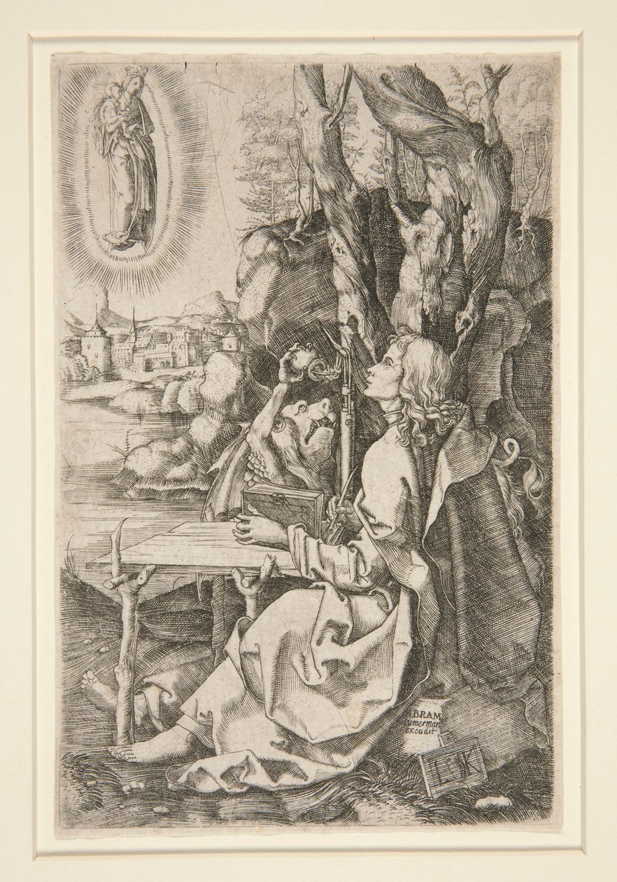 St. John on the Island of Patmos by Ludwig Krug