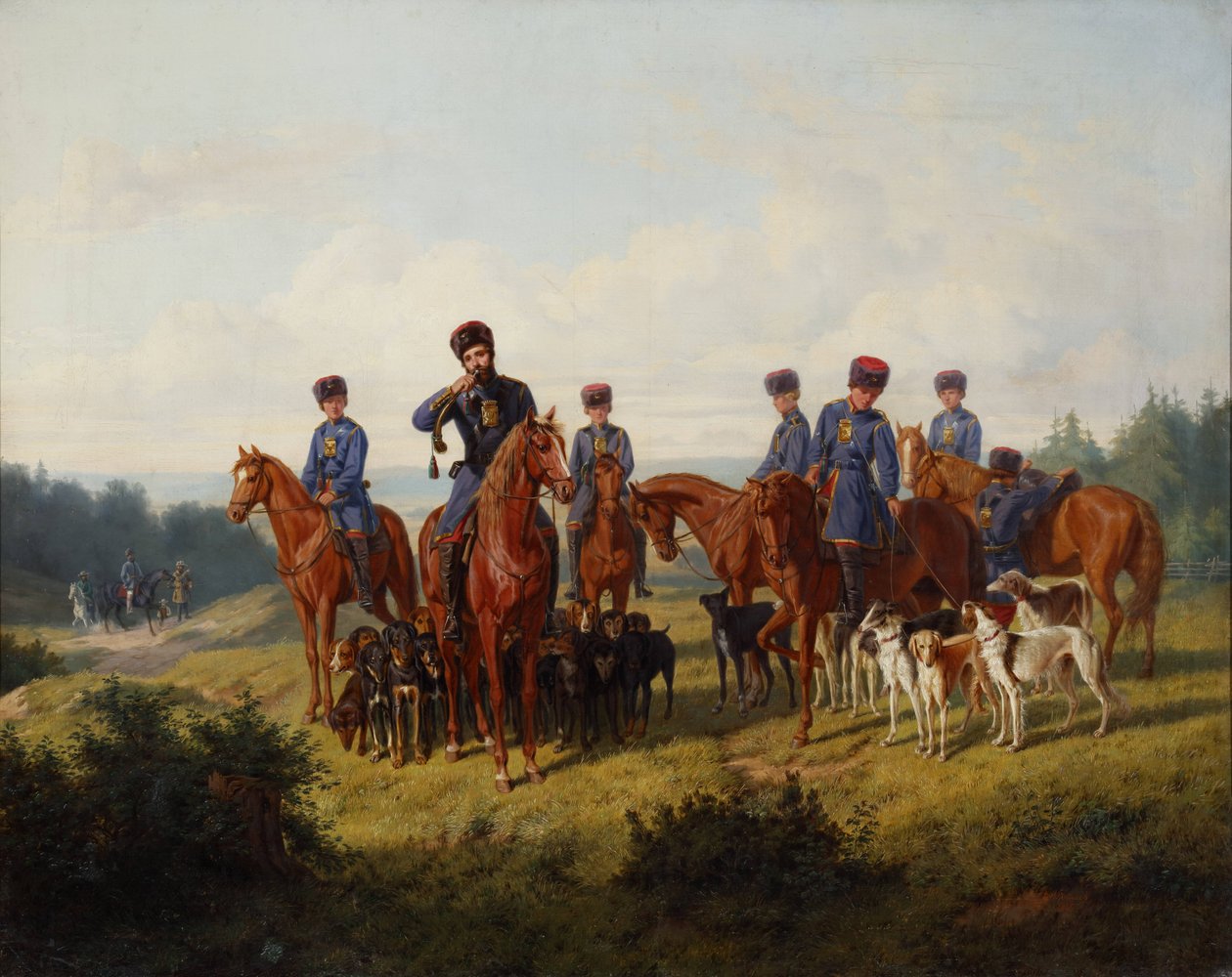The Coursing, 1856 by Ludwig Pietsch