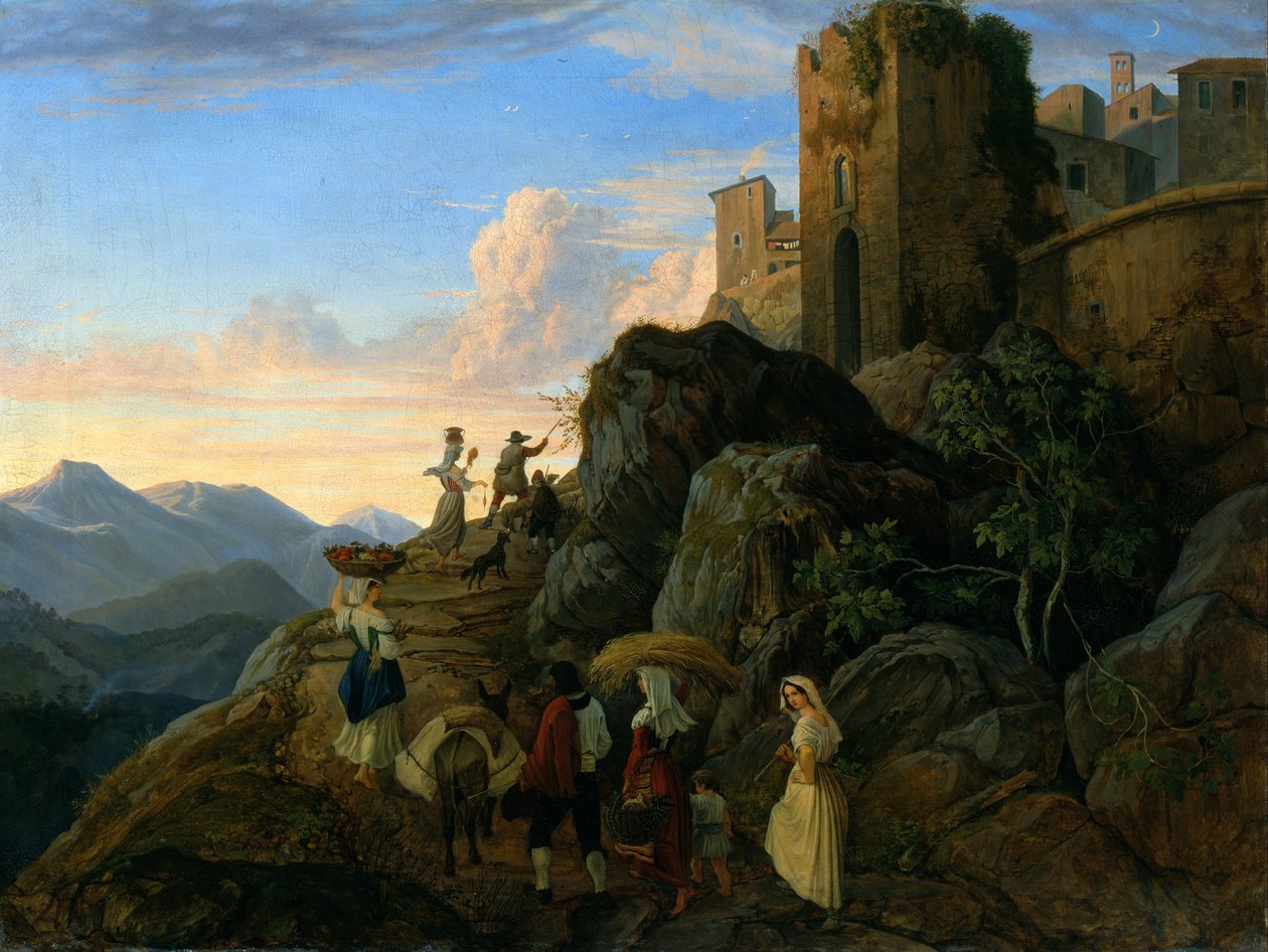 Civitella (Evening) by Ludwig Richter