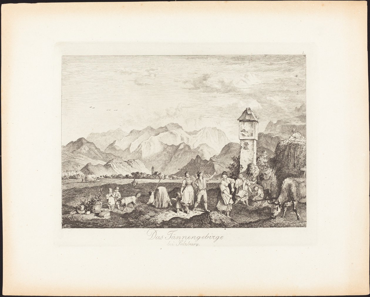 The Tännnengebirge near Salzburg by Ludwig Richter