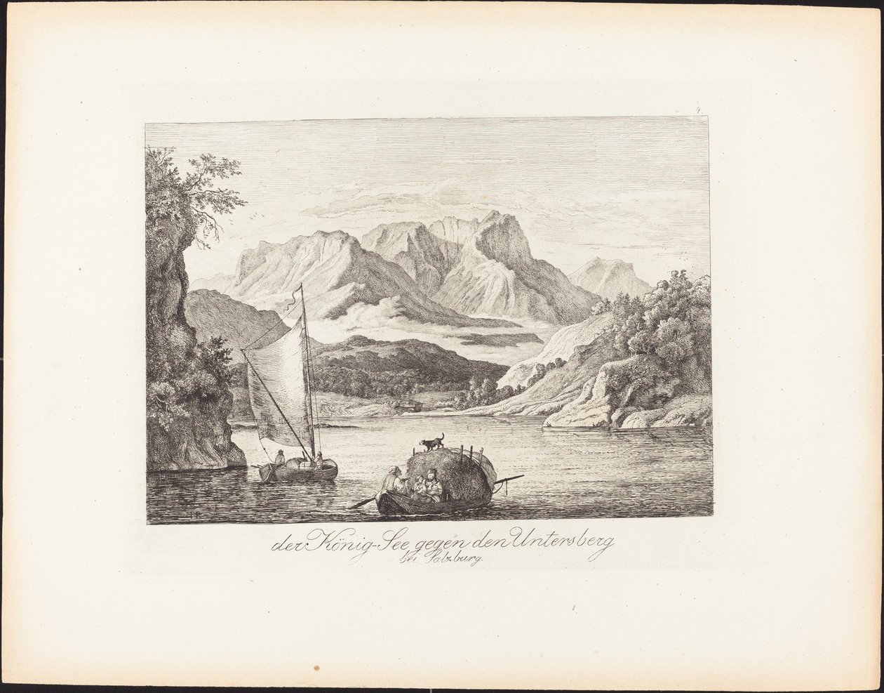 Königsee toward the Untersberg near Salzburg by Ludwig Richter