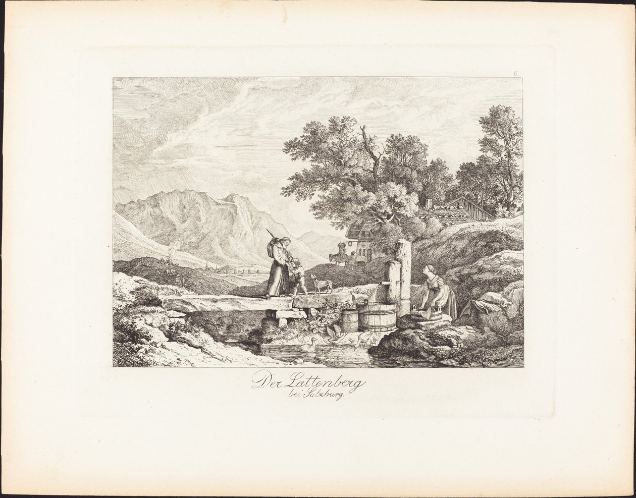 The Lattenberg near Salzburg by Ludwig Richter