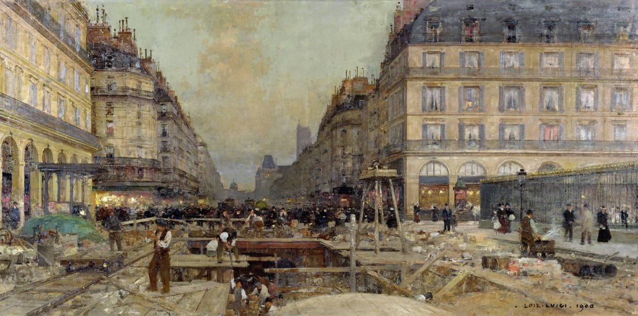 The Construction of the Metro (1900) by Luigi Loir