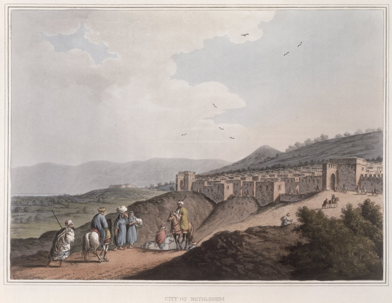 Bethlehem in Palestine, View of the Principal Part of The City with the Arabia Petraea Mountains, from 
