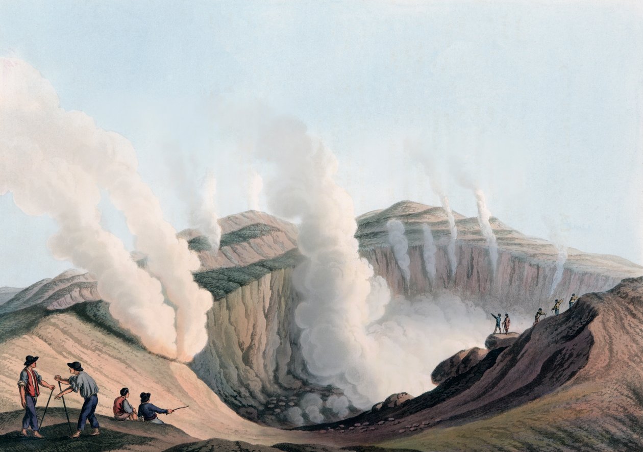 Crater on Vulcano Island in the Tyrrhenian Sea, Italy by Luigi (after) Mayer