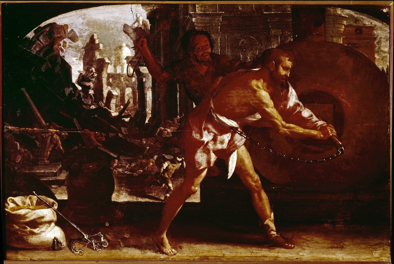 Samson and the millstone by Luigi Miradori