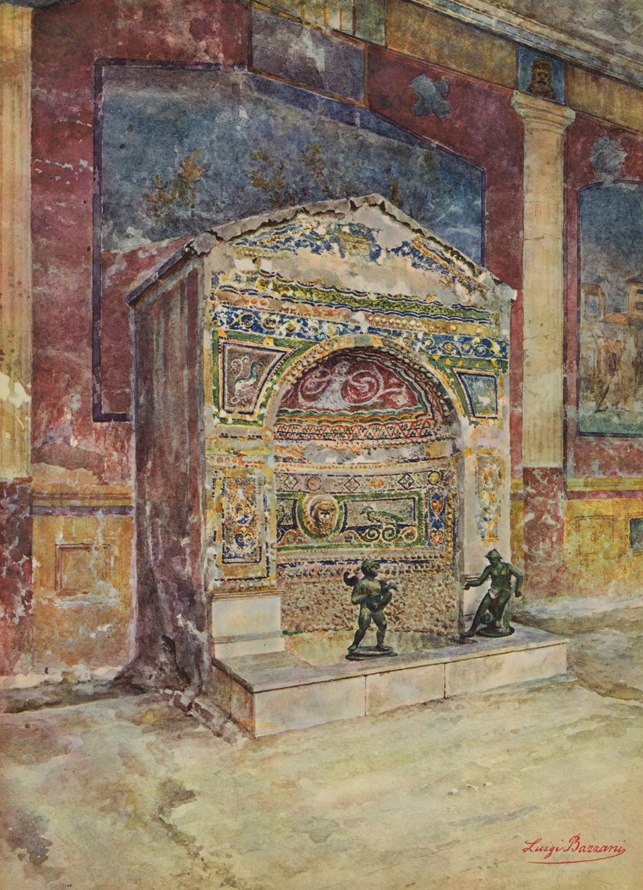 Pompeii: House of the Small Fountain, Mosaic Fountain by Luigi Bazzani
