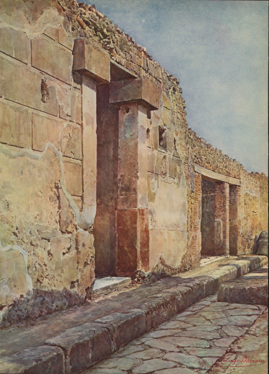 Pompeii: Via degli Augustali, Entrance to a Patrician House by Luigi Bazzani