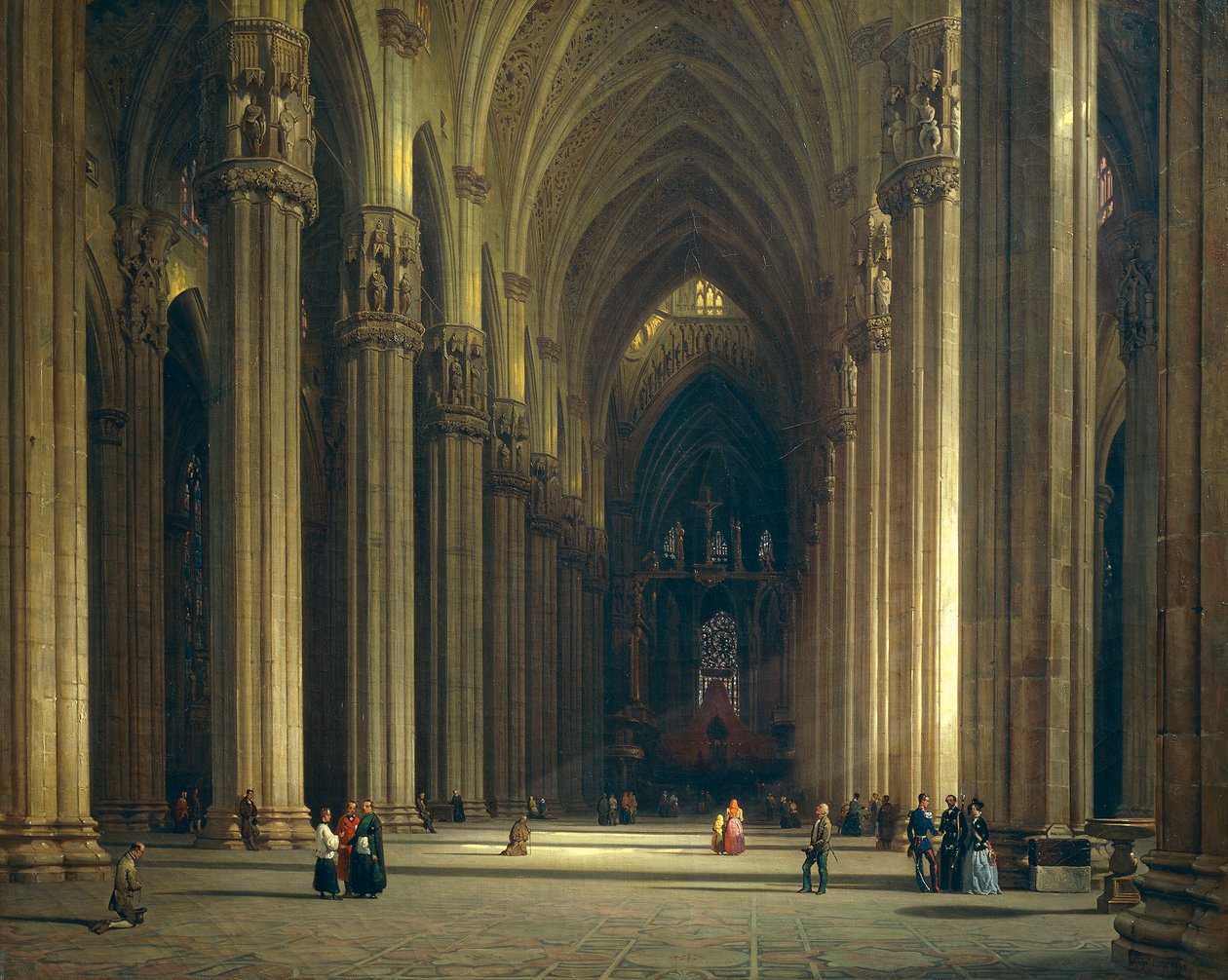 Interior of Milan Cathedral by Luigi Bisi