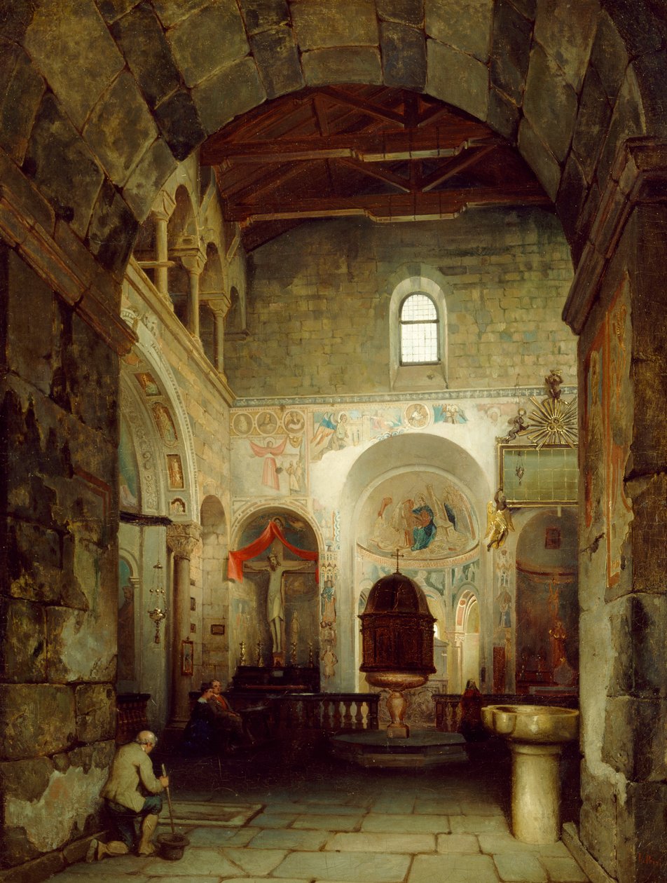The Ancient Gravedona Baptistery by Luigi Bisi