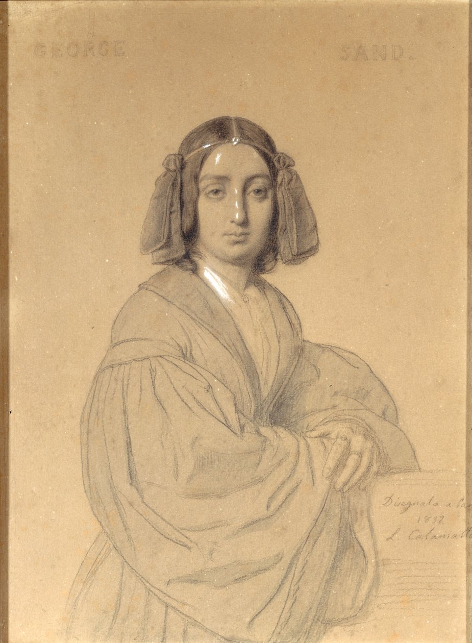 Portrait of George Sand by Luigi Calamatta