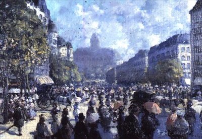 A Continental Street Scene by Luigi Chialiva