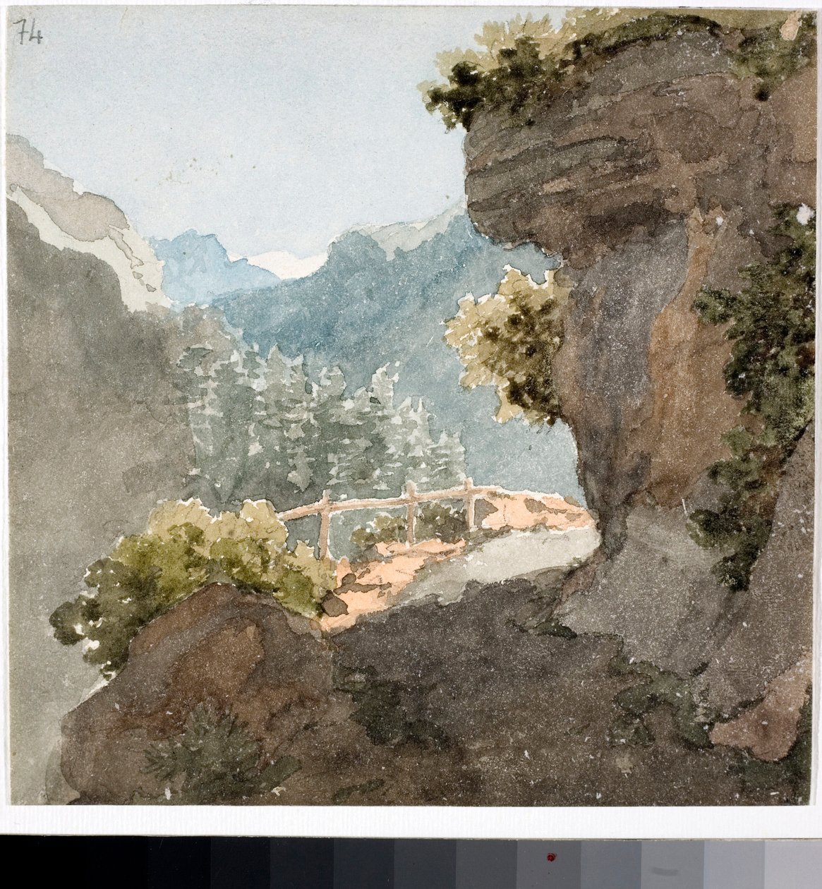 View of Mountain Trail by Luigi Garibbo