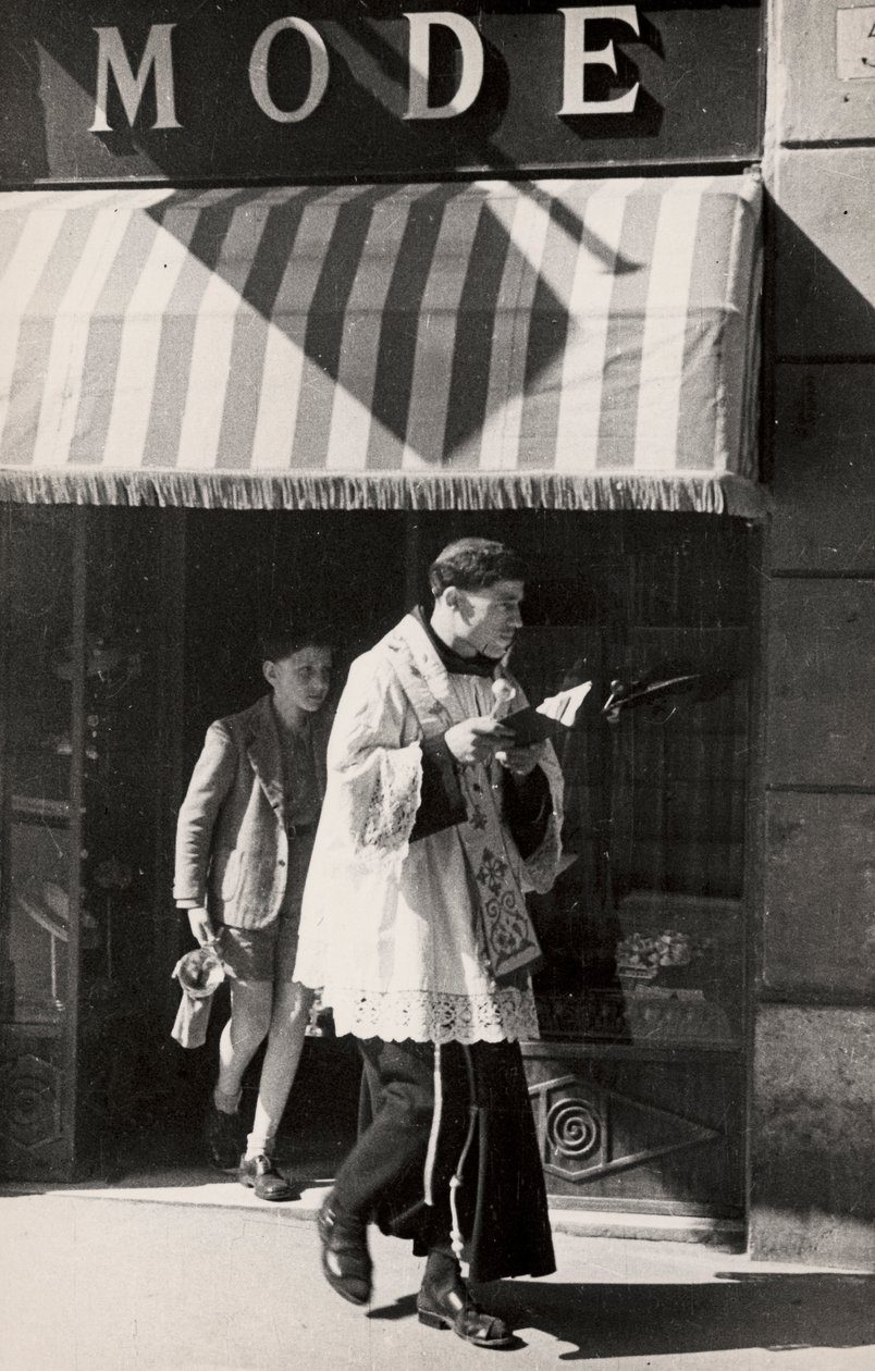 Priest During the Easter Blessing by Luigi Leoni