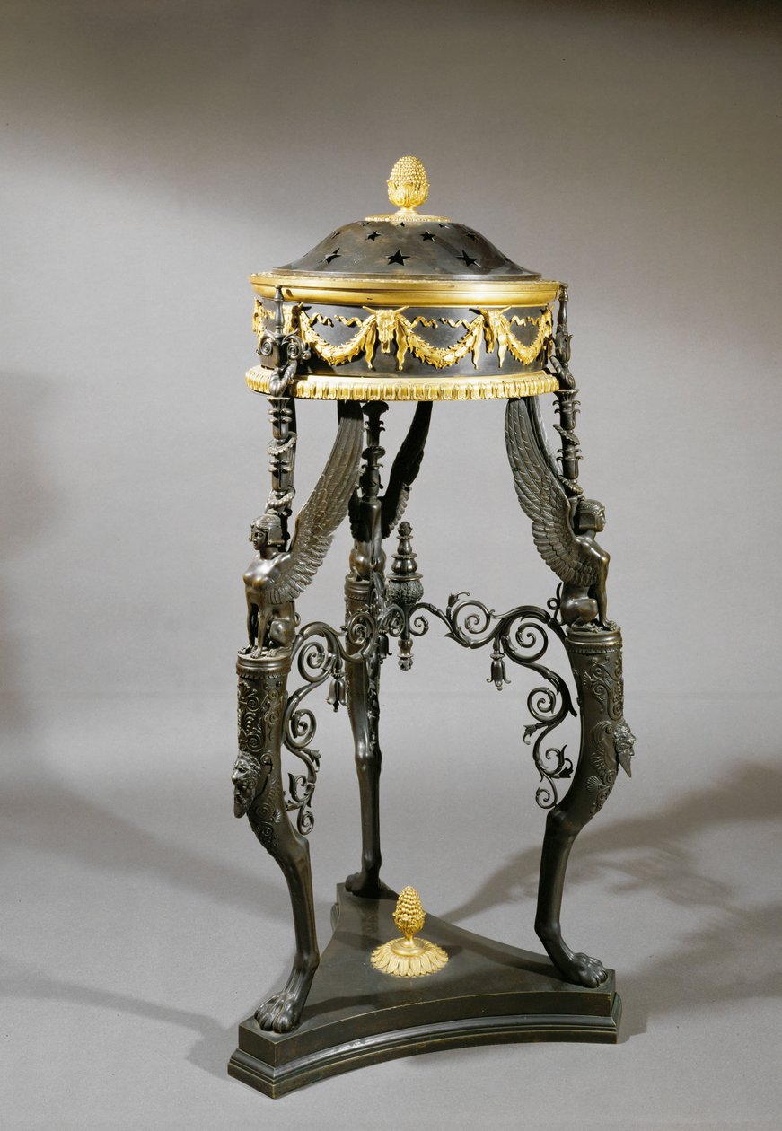 Tripod, Bronze and Gilded Bronze, Inspired by a Roman Original by Luigi & Manfredini Francesco Manfredini