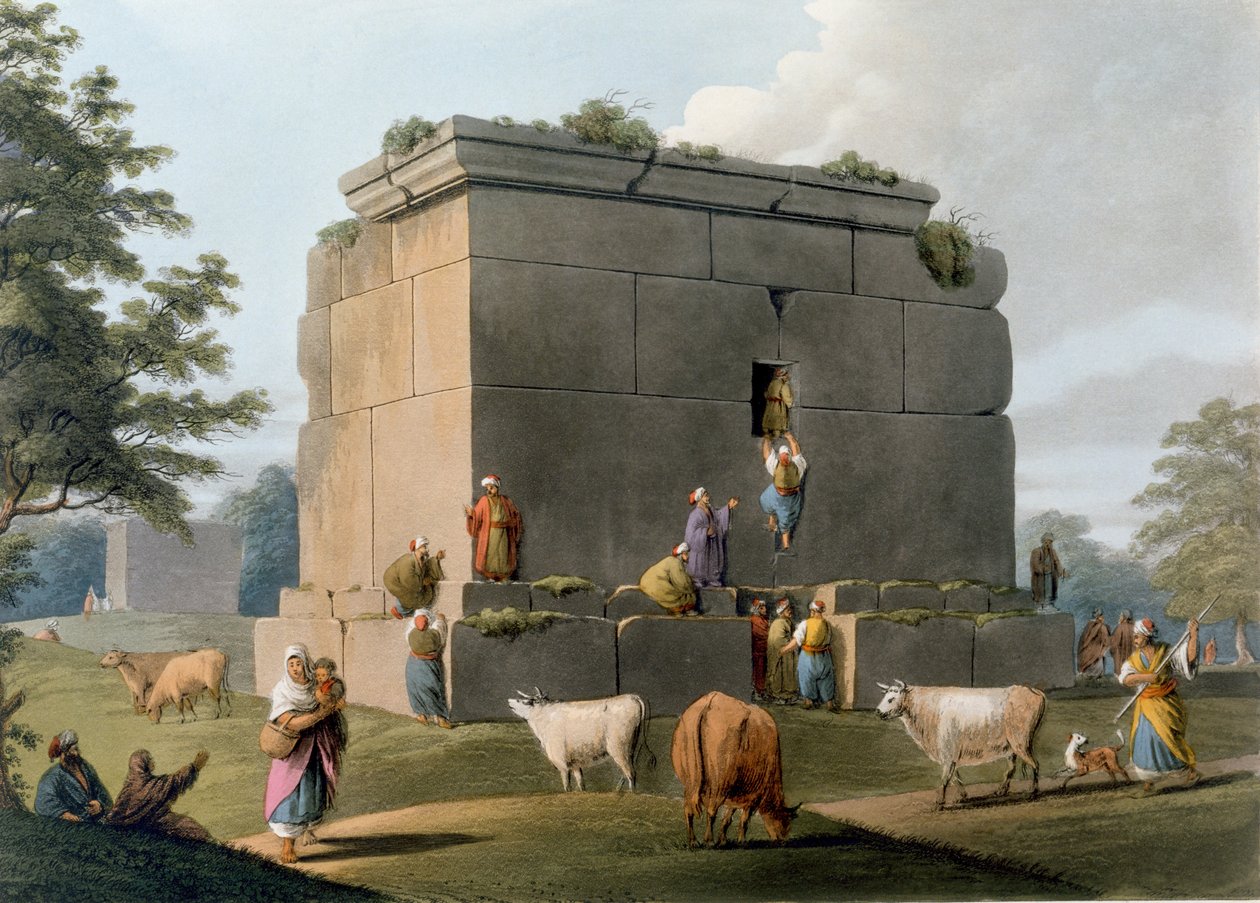 Monument between Tripoli and Tortosa, engraved by William Watts, 1806 by Luigi Mayer