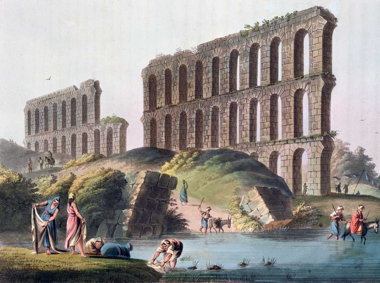 Ruins of the Grand Aqueduct of Ancient Carthage, Tunisia, 1803 by Luigi Mayer
