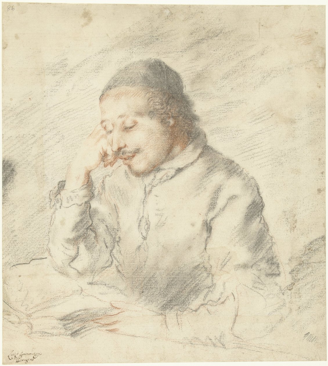 Portrait of a Reading Cleric by Luigi Pellegrino Scaramuccia