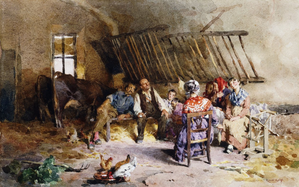 In a Barn by Luigi Rossi