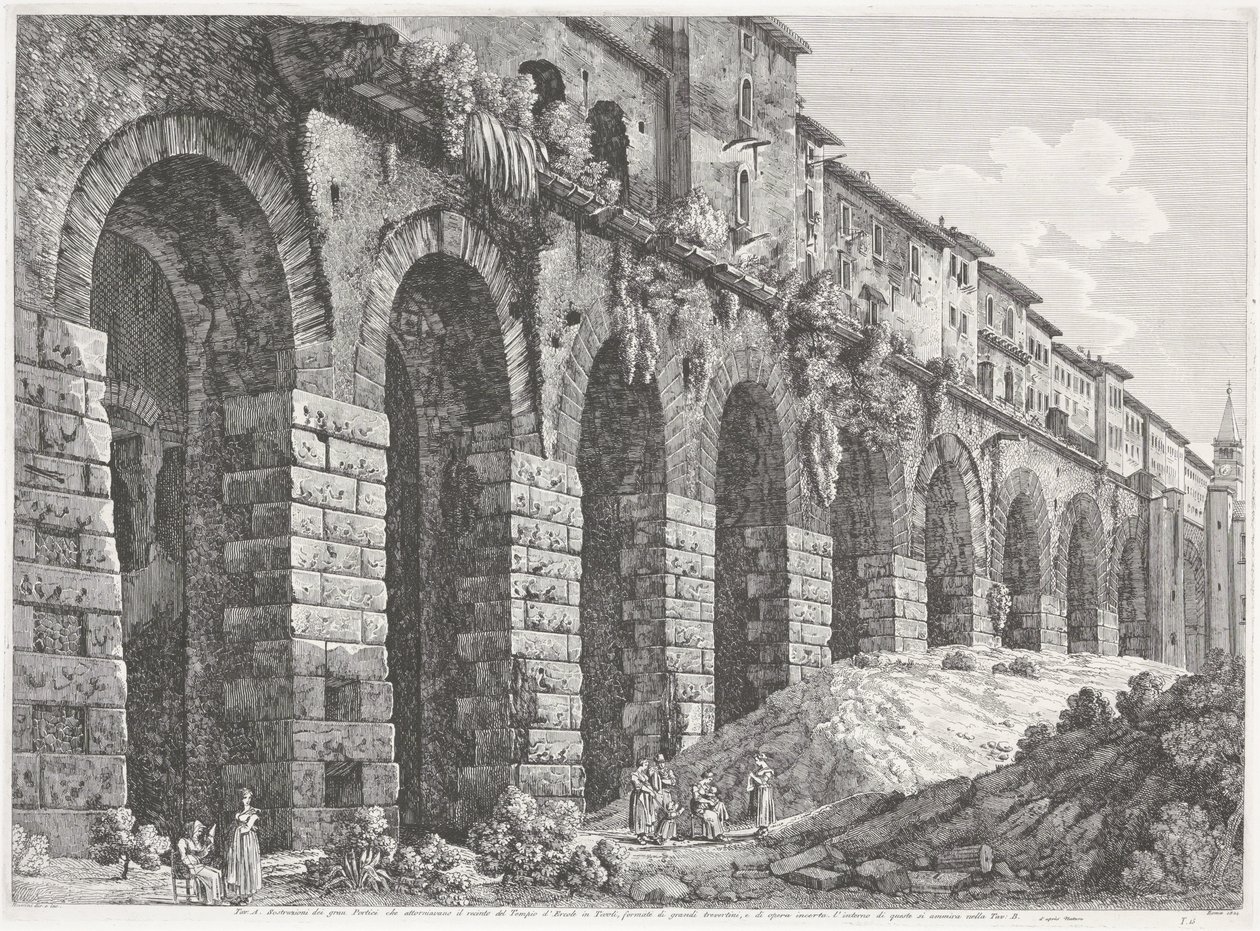 The Temple of Hercules Victor at Tivoli by Luigi Rossini