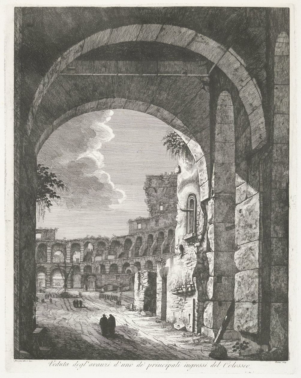 The Colosseum in Rome by Luigi Rossini