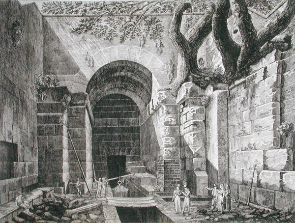 Roman remains at Castel Gandolfo, Lake Albano, from 