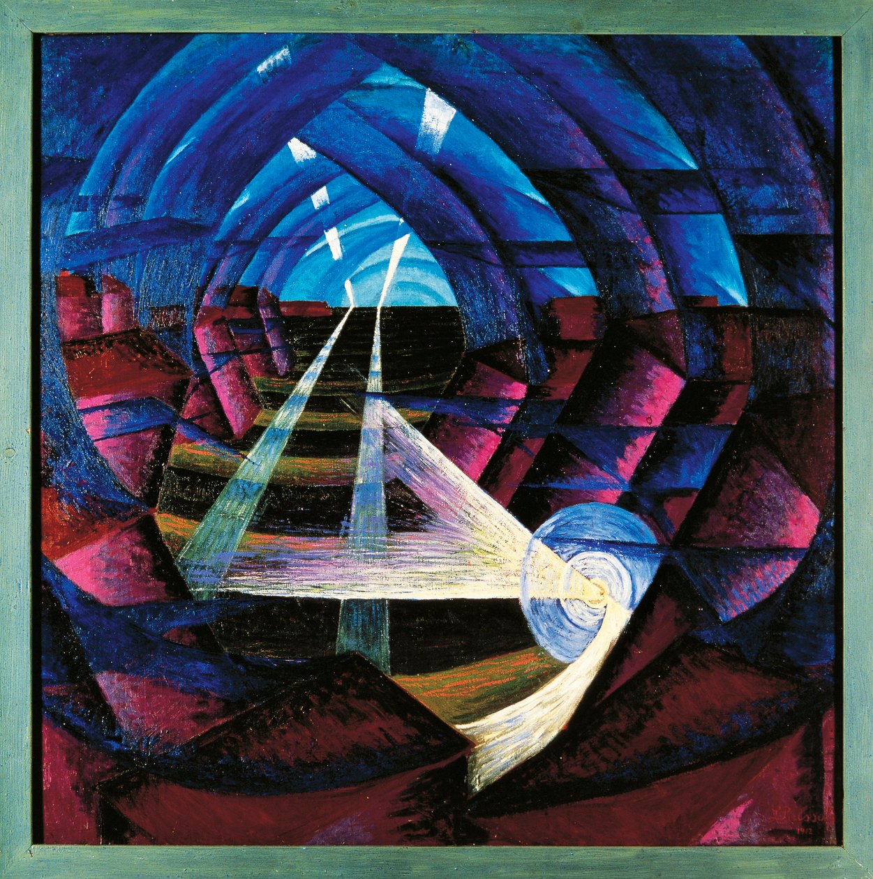 Switzerland, Basel, Compenetration of Houses, Light, Sky by Luigi Russolo