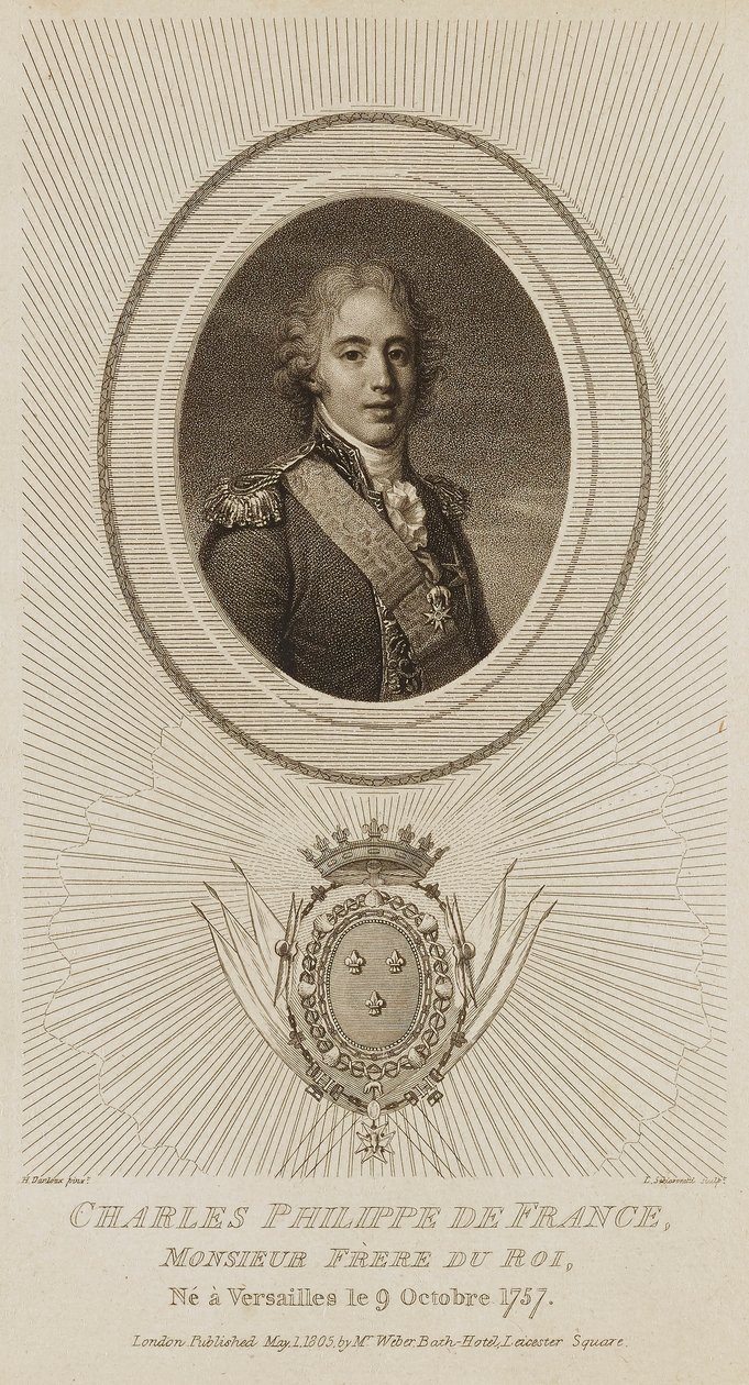 Charles Philippe of France by Luigi Schiavonetti